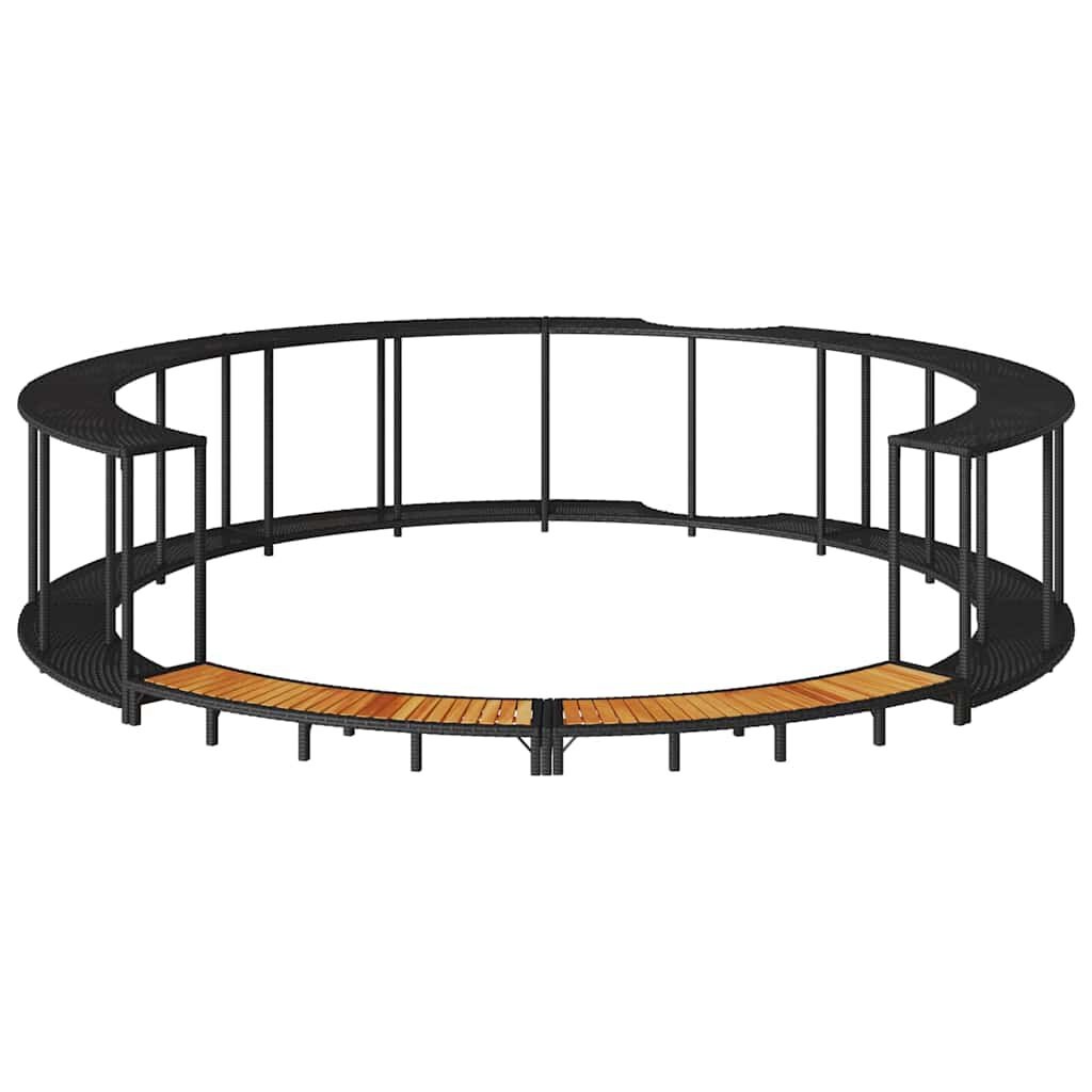 VidaXL Hottub Omranding Zwart - Rattan - 35% Korting!