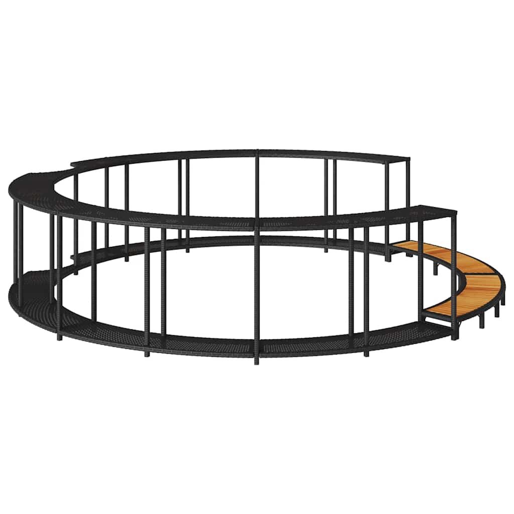 VidaXL Hottub Omranding Zwart - Rattan - 35% Korting!