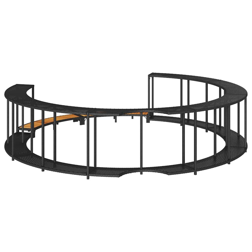 VidaXL Hottub Omranding Zwart - Rattan - 35% Korting!