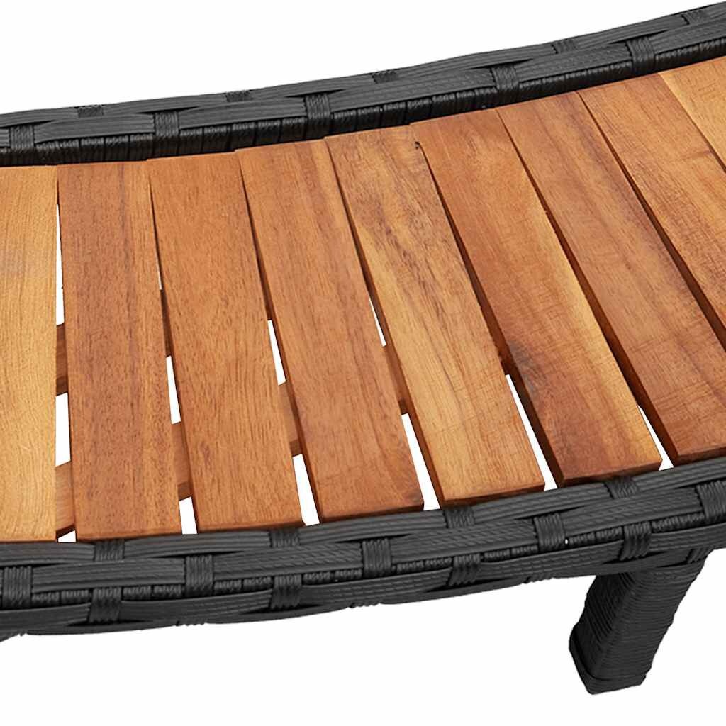 VidaXL Hottub Omranding Zwart - Rattan - 35% Korting!