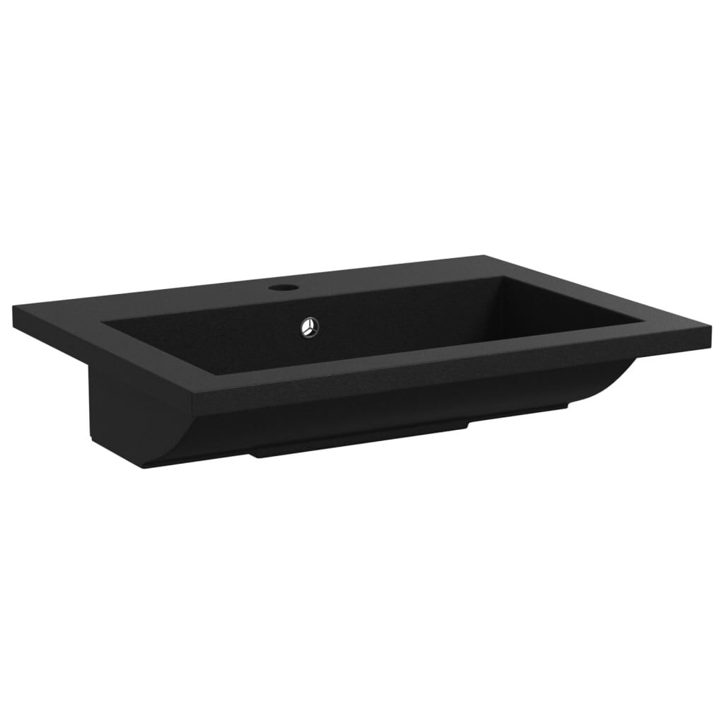 VidaXL Zwarte Granieten Wasbak 60x45cm - 35% Korting!