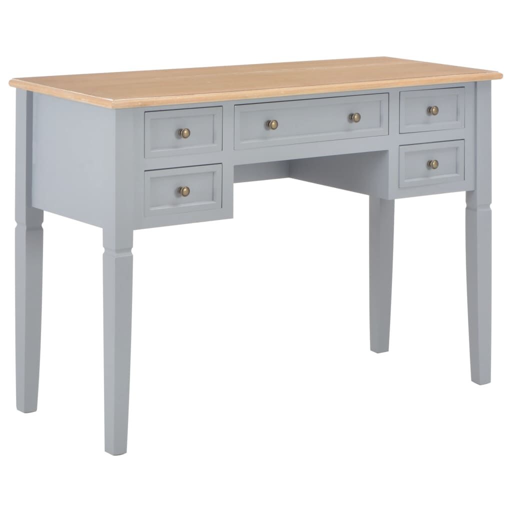 vidaXL Schrijftafel Grijs Hout - Beschadigd - 35% Korting!