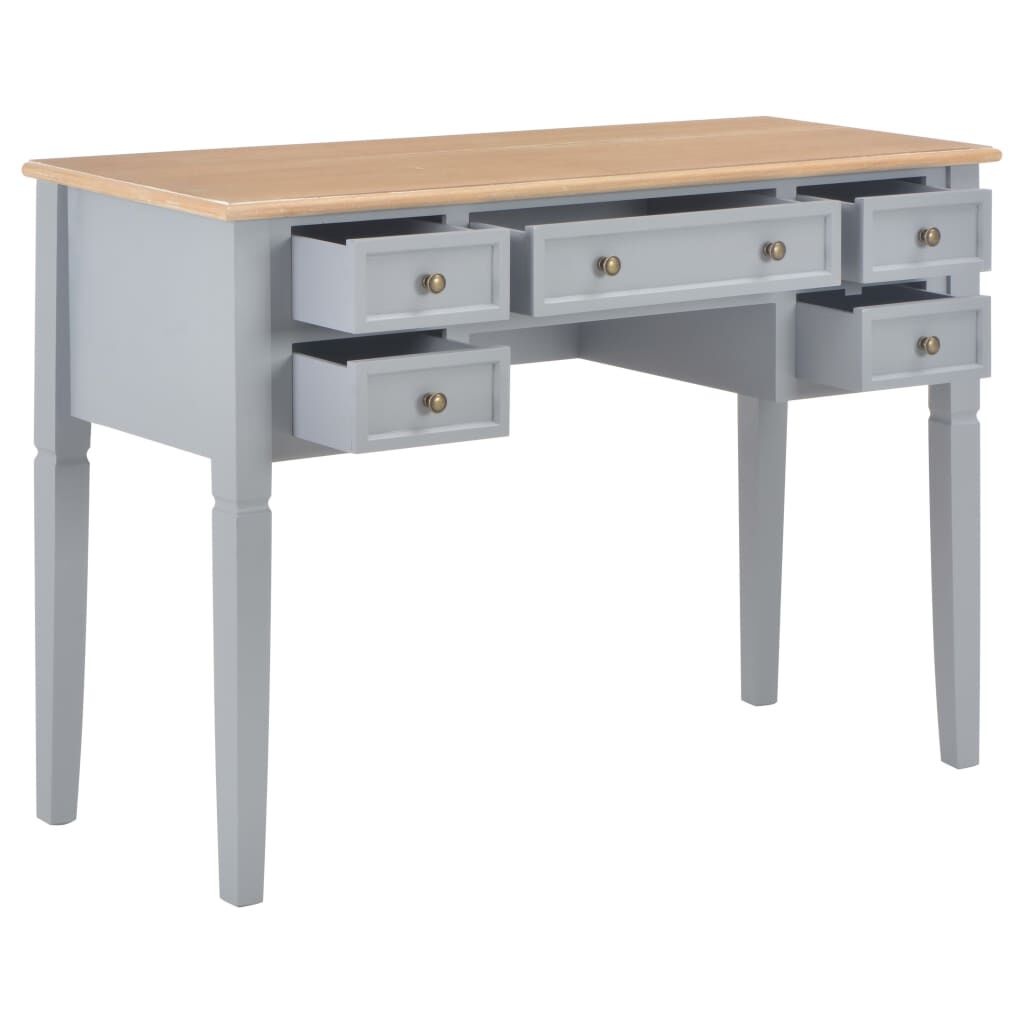 vidaXL Schrijftafel Grijs Hout - Beschadigd - 35% Korting!