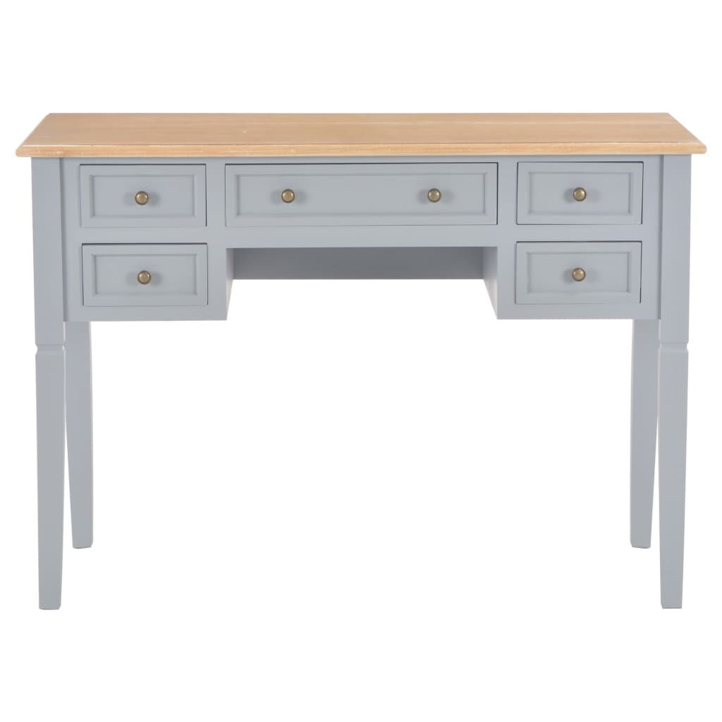 vidaXL Schrijftafel Grijs Hout - Beschadigd - 35% Korting!