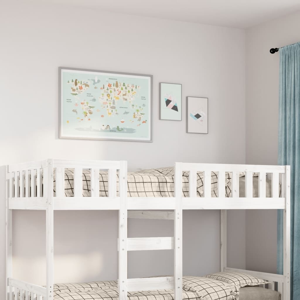vidaXL Kinderbed 90x200 Wit Grenen - LET OP: Incompleet