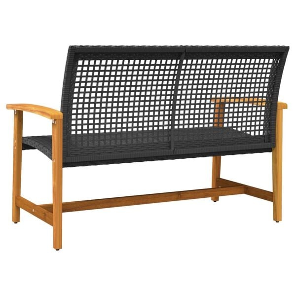vidaXL Tuinbank Rattan Zwart - 35% Korting! Beschadigd