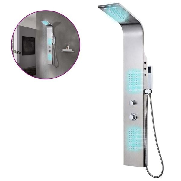 VidaXL Douchepaneel RVS Gebogen - 35% Korting!