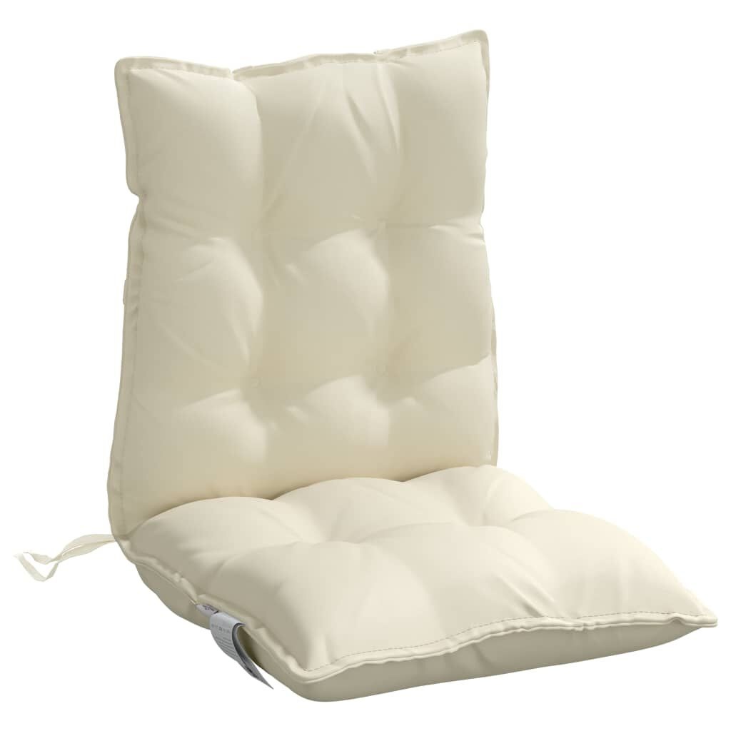 Stoelkussens (2x) Crème - Lage Rug, Oxford Stof - 55% Korting!