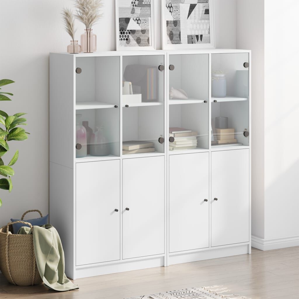 vidaXL Boekenkast Wit 136x37x142cm (Retourdeal!)
