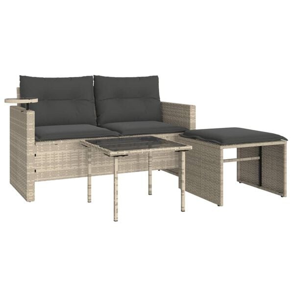 vidaXL Loungeset 3-delig Lichtgrijs -40%! Gebruikssporen