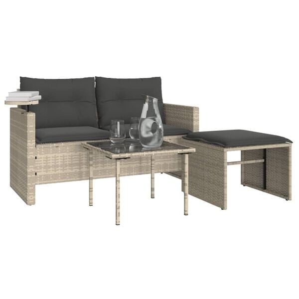 vidaXL Loungeset 3-delig Lichtgrijs -40%! Gebruikssporen