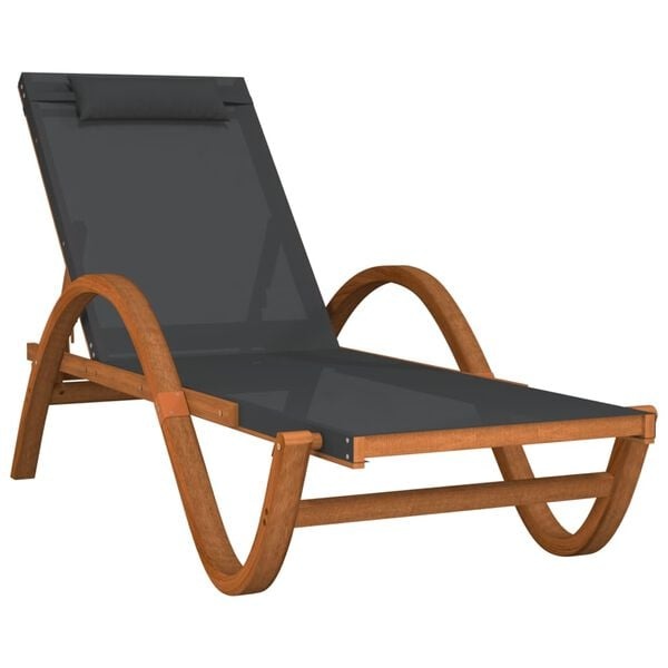 vidaXL Ligbed met Kussen Grijs - Retourdeal!