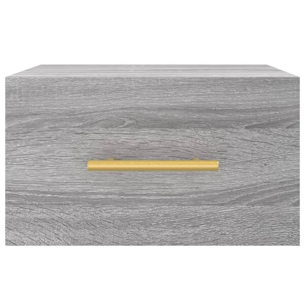 Wand Nachtkastjes Grijs Sonoma Eiken (2 stuks) - Zo Goed Als Nieuw!