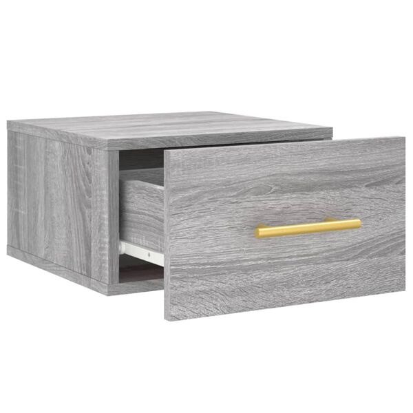 Wand Nachtkastjes Grijs Sonoma Eiken (2 stuks) - Zo Goed Als Nieuw!