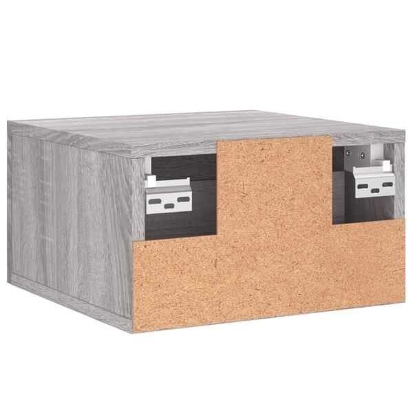 Wand Nachtkastjes Grijs Sonoma Eiken (2 stuks) - Zo Goed Als Nieuw!