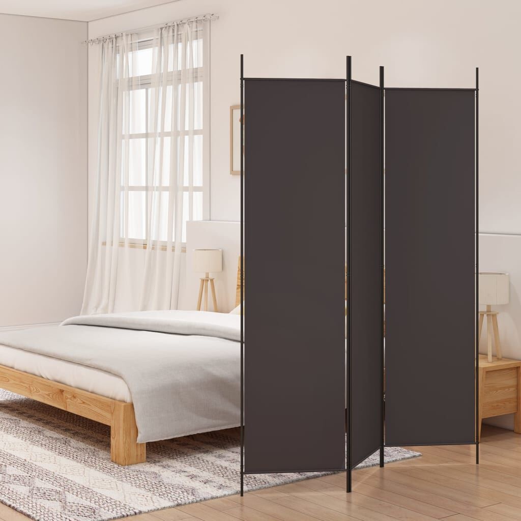 Kamerscherm 3 Panelen Bruin 150x200cm - 40% Korting!