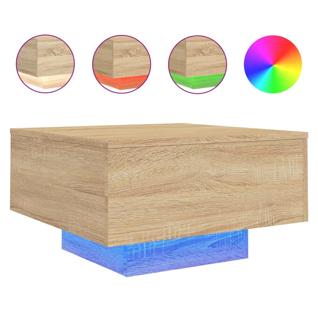 Salontafel LED Sonoma Eiken - 40% Korting! Zo Goed Als Nieuw