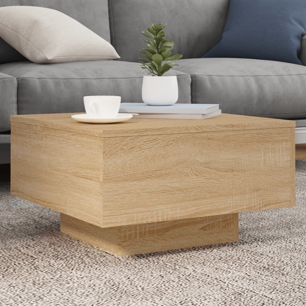 Salontafel LED Sonoma Eiken - 40% Korting! Zo Goed Als Nieuw