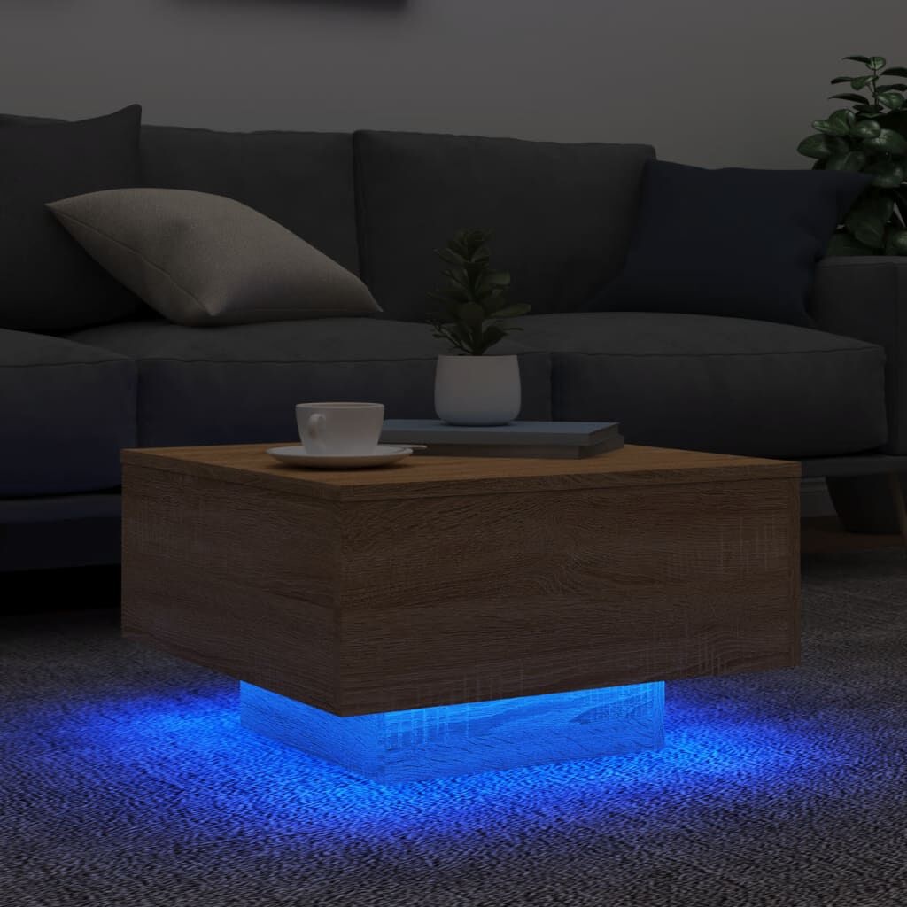 Salontafel LED Sonoma Eiken - 40% Korting! Zo Goed Als Nieuw