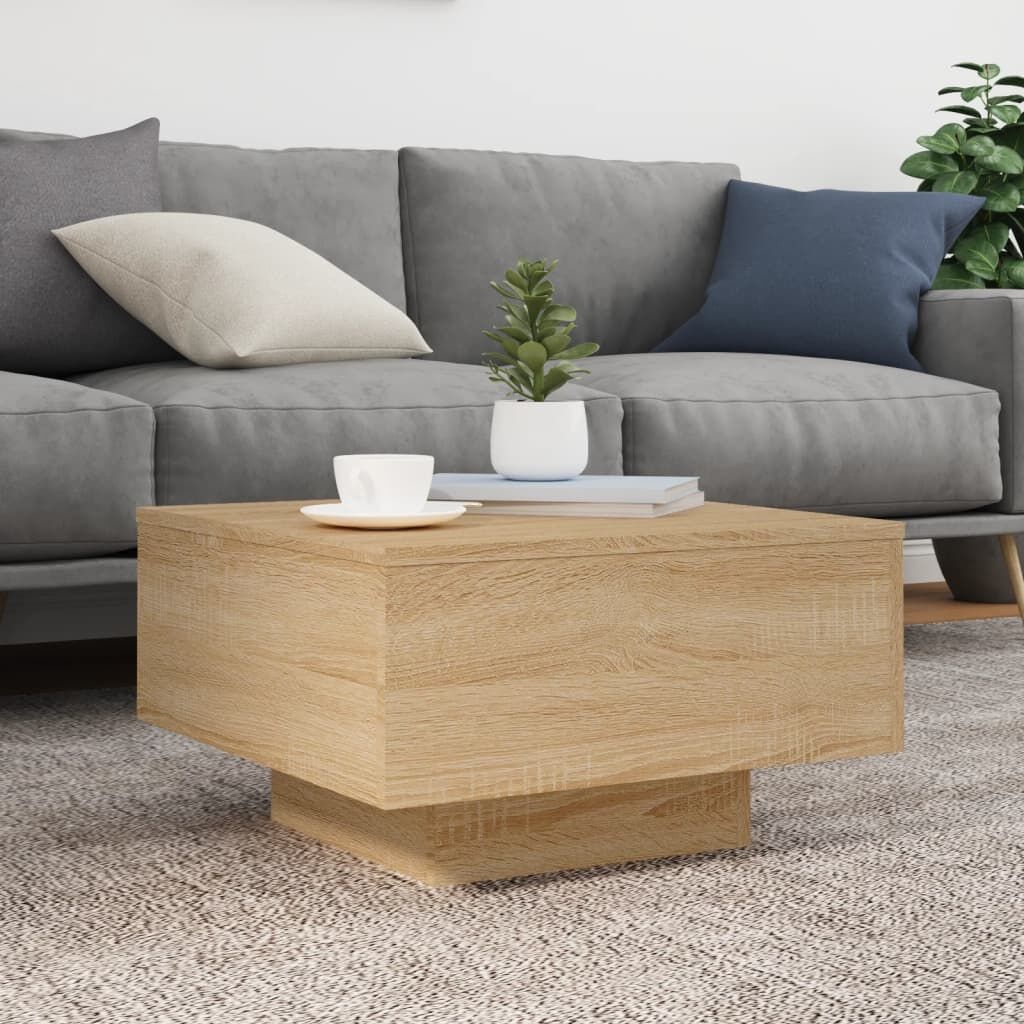 Salontafel LED Sonoma Eiken - 40% Korting! Zo Goed Als Nieuw
