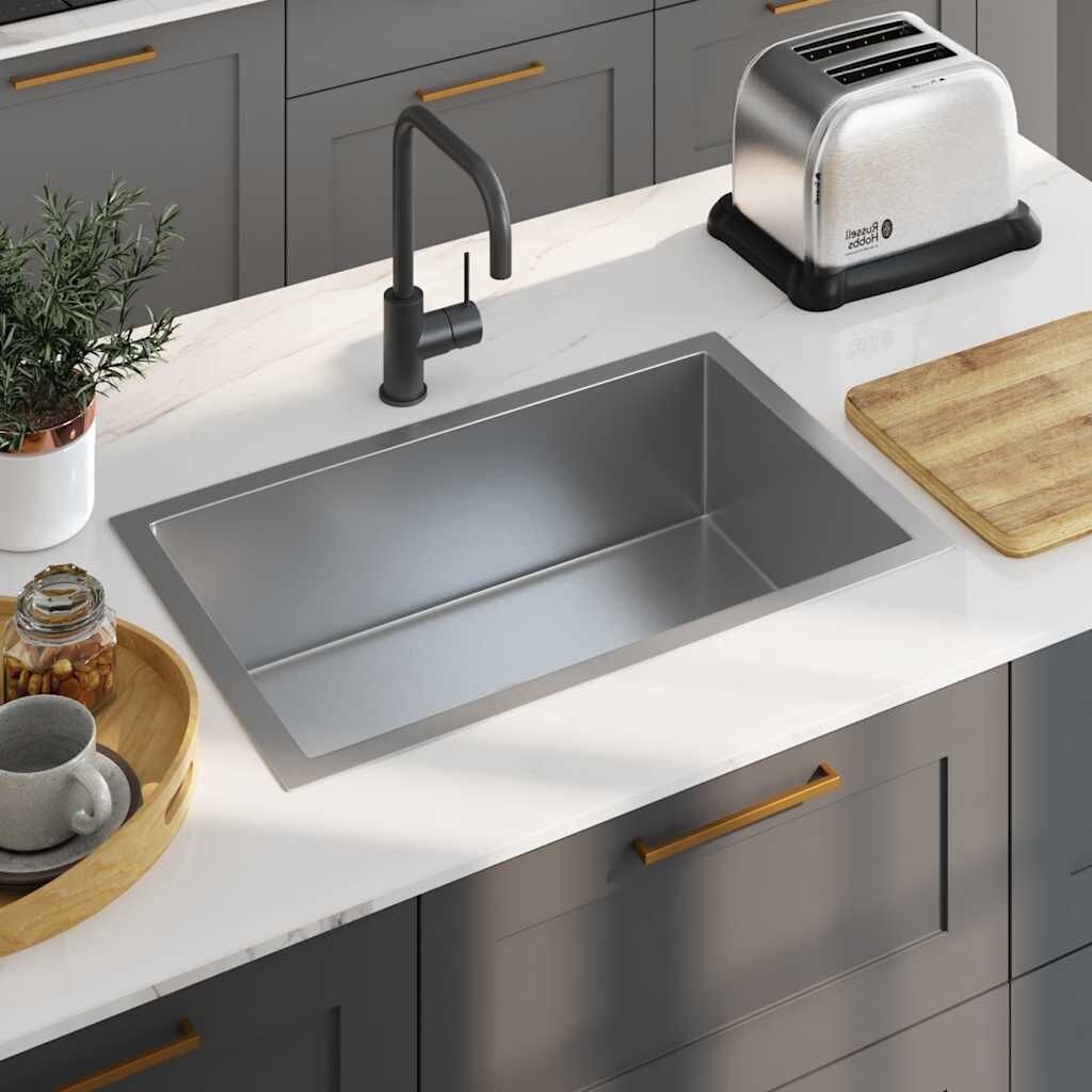 Handgemaakte RVS Gootsteen 70cm - 35% Korting!