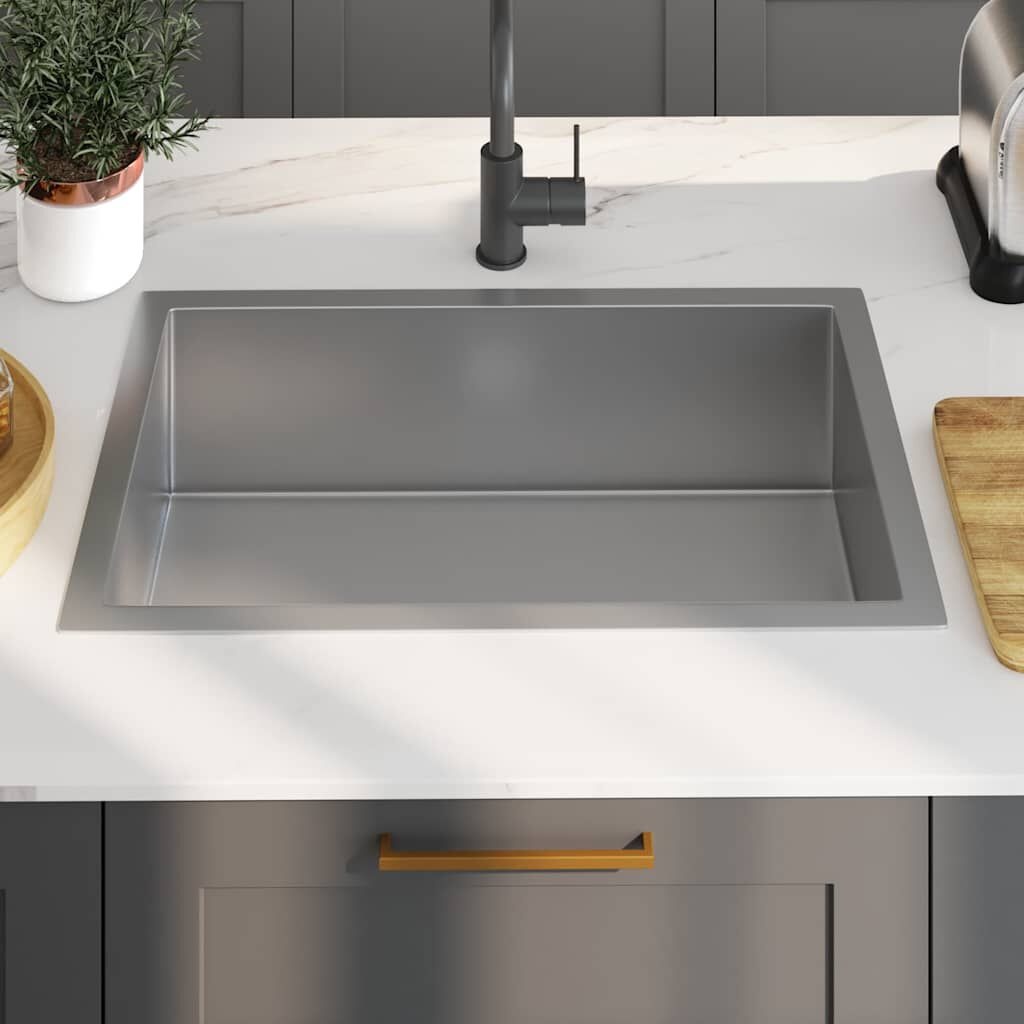 Handgemaakte RVS Gootsteen 70cm - 35% Korting!