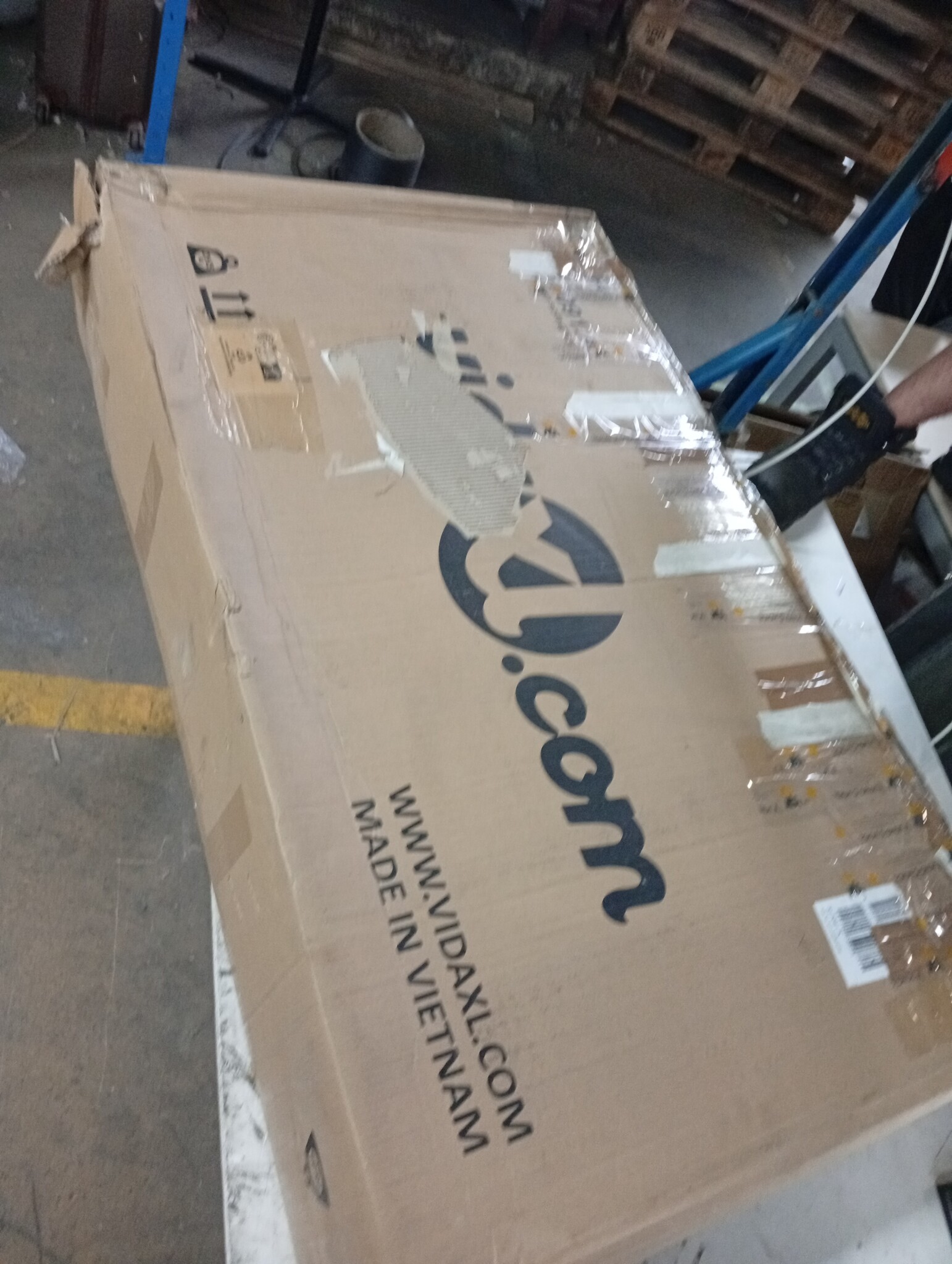 vidaXL Tuinbed Grijs Poly Rattan 195x60cm - Zo Goed Als Nieuw!