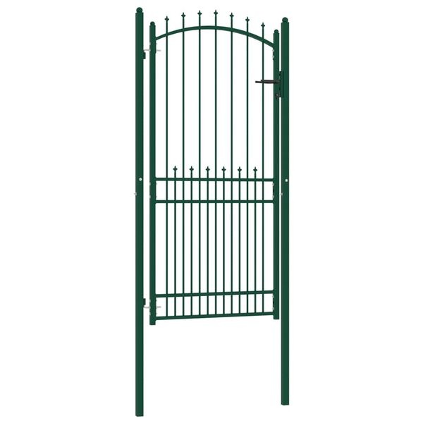 Retourdeal: Stalen Poort met Speerpunten 100x200cm - Groen