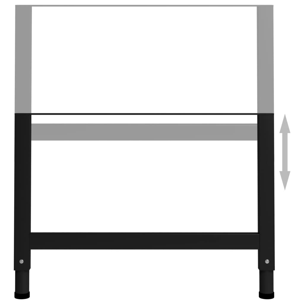 VidaXL Werkbankframes Zwart (85x69-95,5cm) - Retourdeal!