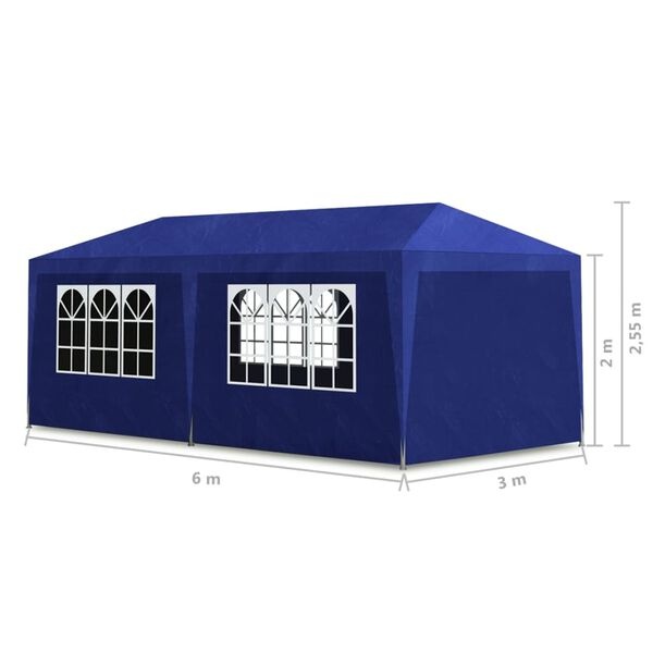 Partytent 3x6m Blauw - 35% Korting! (Retour)
