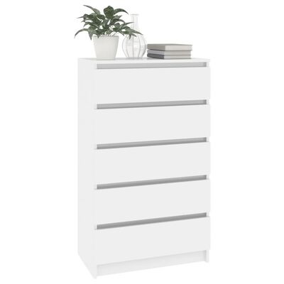 vidaXL Ladekast Wit Hoogglans - 60% Korting! (Gemonteerd)