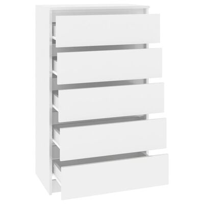 vidaXL Ladekast Wit Hoogglans - 60% Korting! (Gemonteerd)