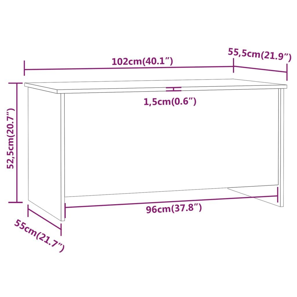 Salontafel Grijs Sonoma Eiken 102cm - 35% Korting! (Retour)