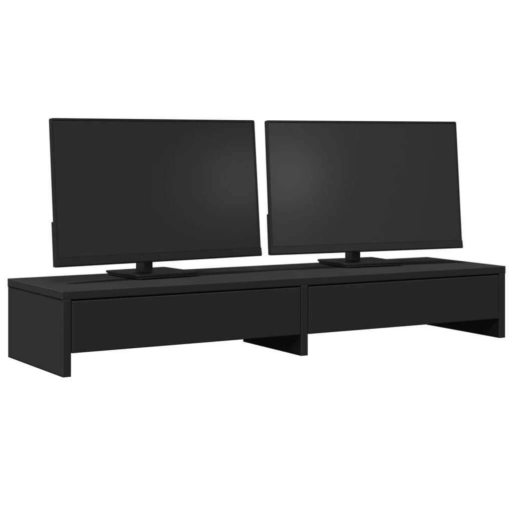 vidaXL Monitorstandaard met Lades Zwart - 100cm - 35% Korting!