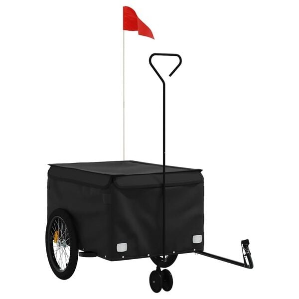 VidaXL Fietstrailer 45kg Zwart - Nieuw! 35% Korting