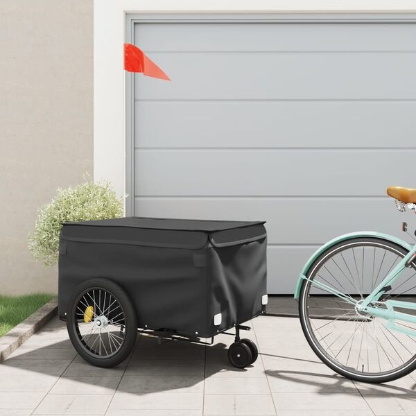 VidaXL Fietstrailer 45kg Zwart - Nieuw! 35% Korting