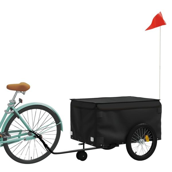 VidaXL Fietstrailer 45kg Zwart - Nieuw! 35% Korting