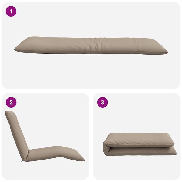 Ligstoel Inklapbaar Taupe - 35% Korting! (Lichte Gebruikssporen)
