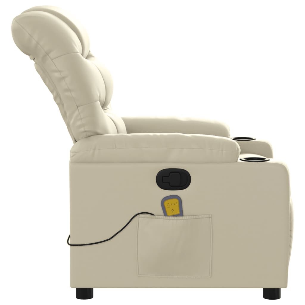 vidaXL Massagestoel Crème Kunstleer - 35% Korting!