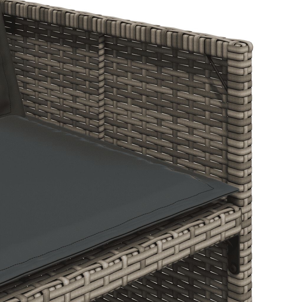 Tuinset 5-delig Grijs Rattan met Kussens - 35% Korting!