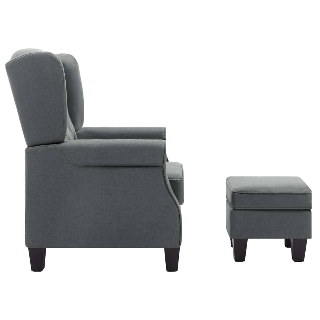 Fauteuil met Voetenbank Lichtgrijs - 35% Korting!