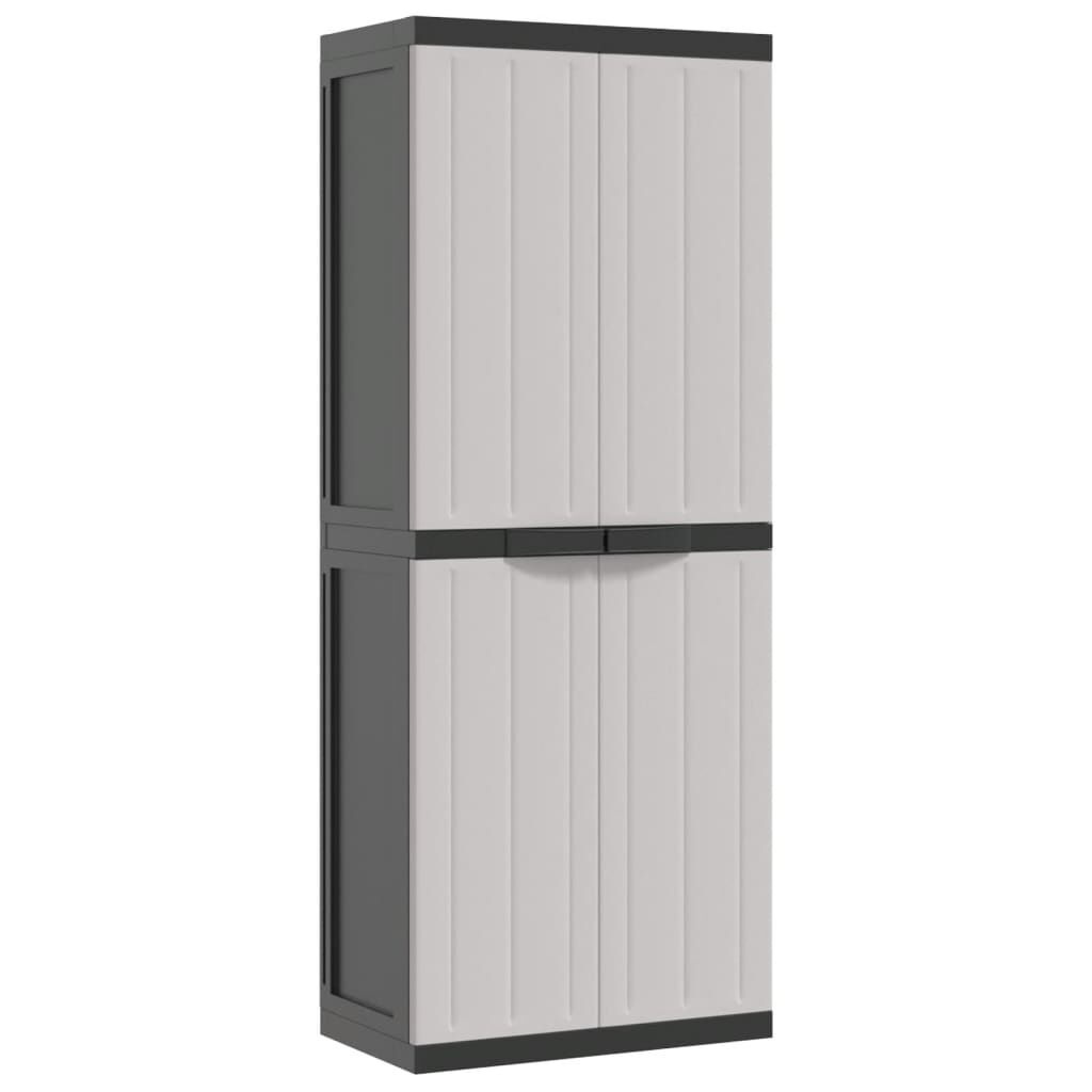 vidaXL Tuinkast Grijs/Zwart 65x37x165cm - 35% Korting!