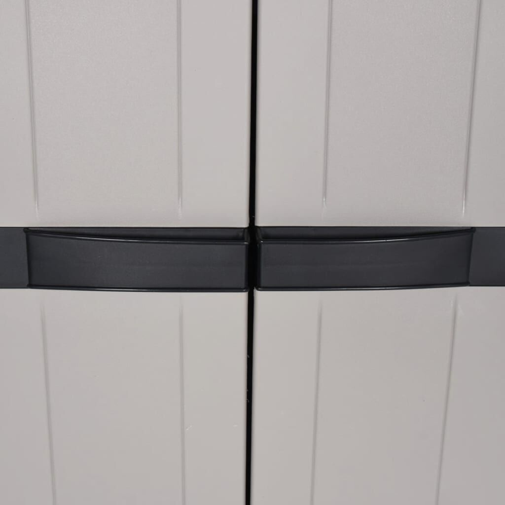 vidaXL Tuinkast Grijs/Zwart 65x37x165cm - 35% Korting!