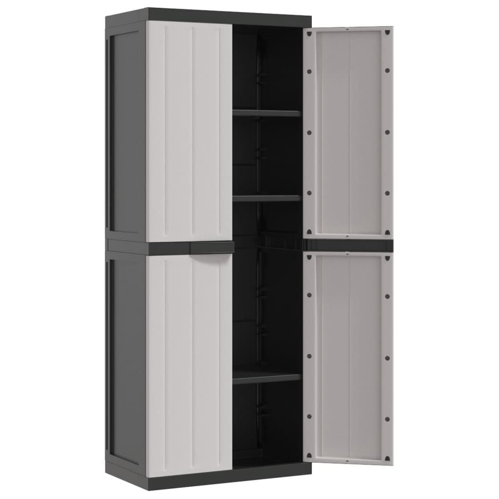 vidaXL Tuinkast Grijs/Zwart 65x37x165cm - 35% Korting!