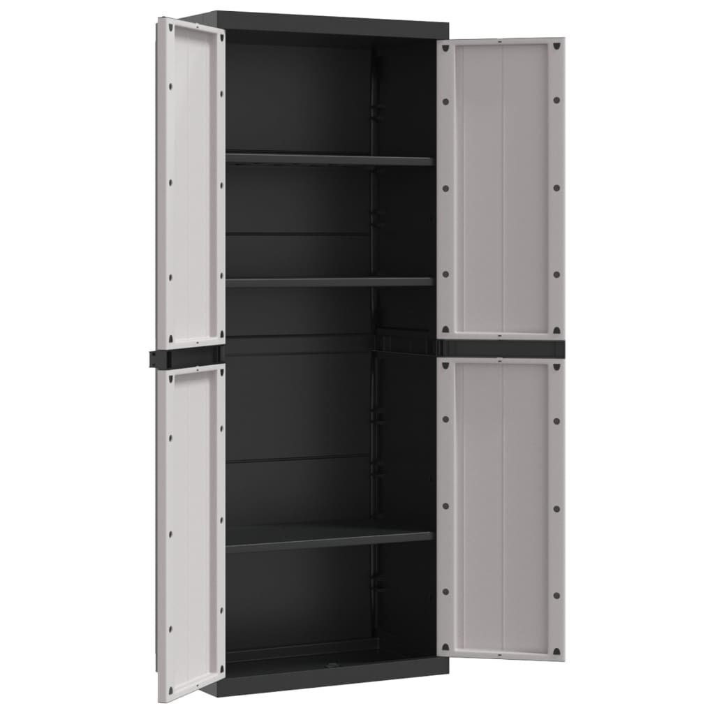 vidaXL Tuinkast Grijs/Zwart 65x37x165cm - 35% Korting!