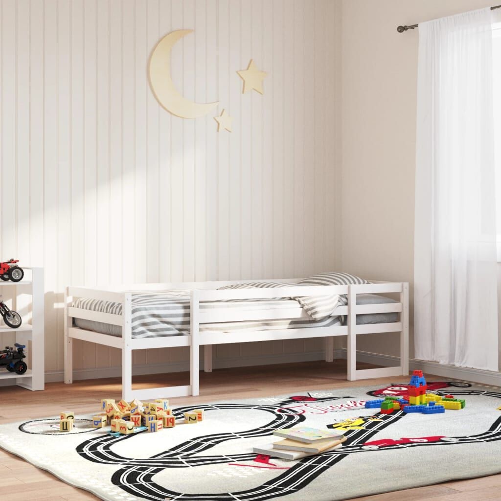 Kinderbedframe Grenenhout Wit 75x190cm -35% Korting!