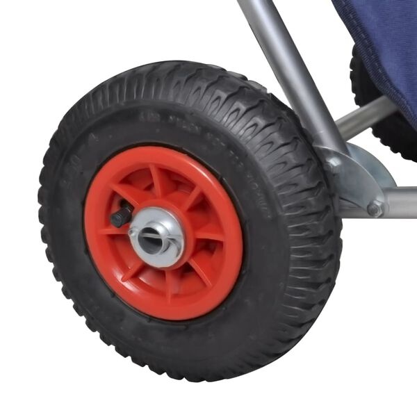 Strandtrolley Inklapbaar Blauw - VidaXL - 35% Korting!