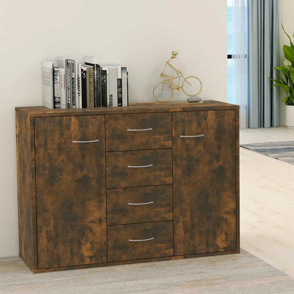 vidaXL Dressoir Gerookt Eiken 88cm - 60% Korting!