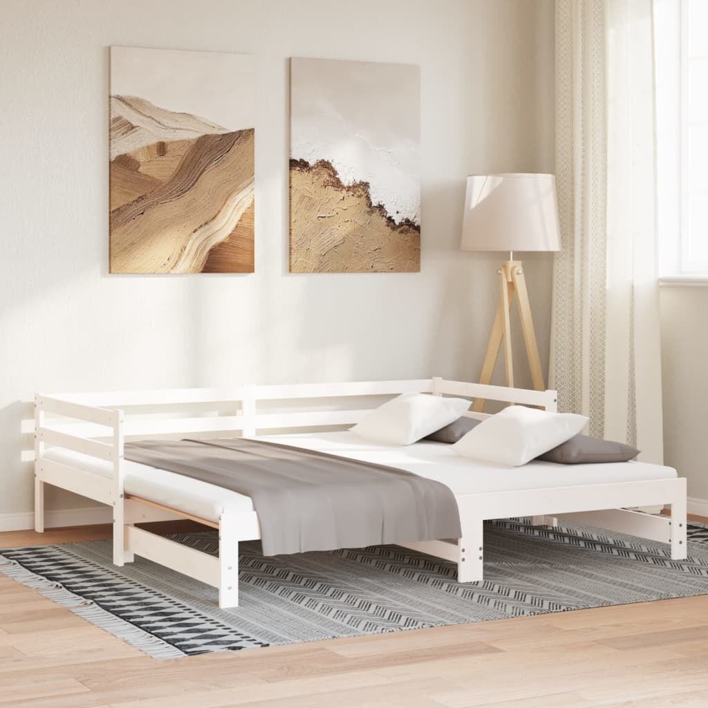 VidaXL Uitschuifbare Slaapbank 80x200 Wit -35% Korting!