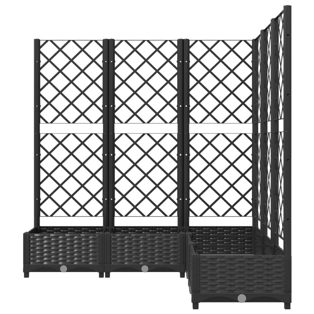 vidaXL Plantenbak met Latwerk Zwart - 35% Korting!
